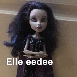 A monster high doll named Elle Eedee.